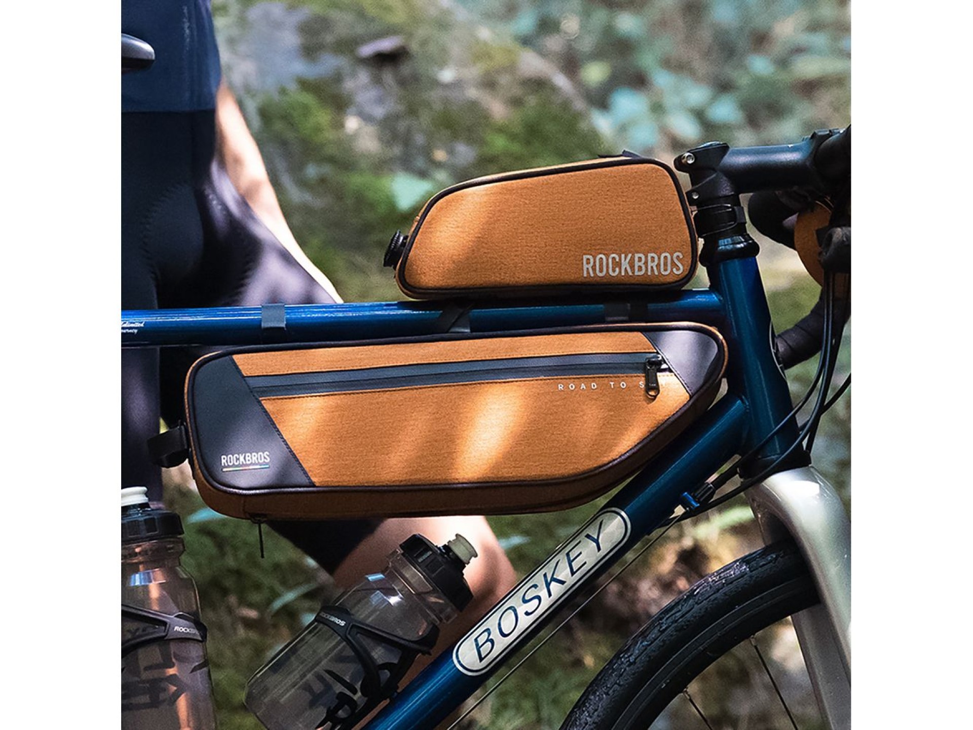 Rockbros TL004 ROAD TO SKY 0.7 l waterproof frame bag - orange
