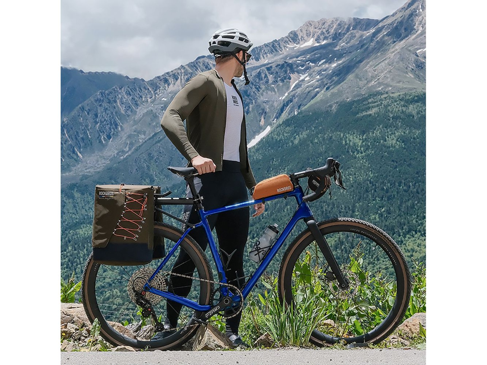 Rockbros TL004 ROAD TO SKY 0.7 l waterproof frame bag - orange