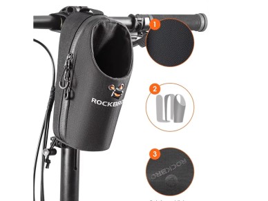 Rockbros P002 Handlebar Bag Compatible with Scooters and Folding City Bikes 1.5L - Black Rockbros P002 Handlebar Bag Compatible with Scooters and Folding City Bikes 1.5L - Black