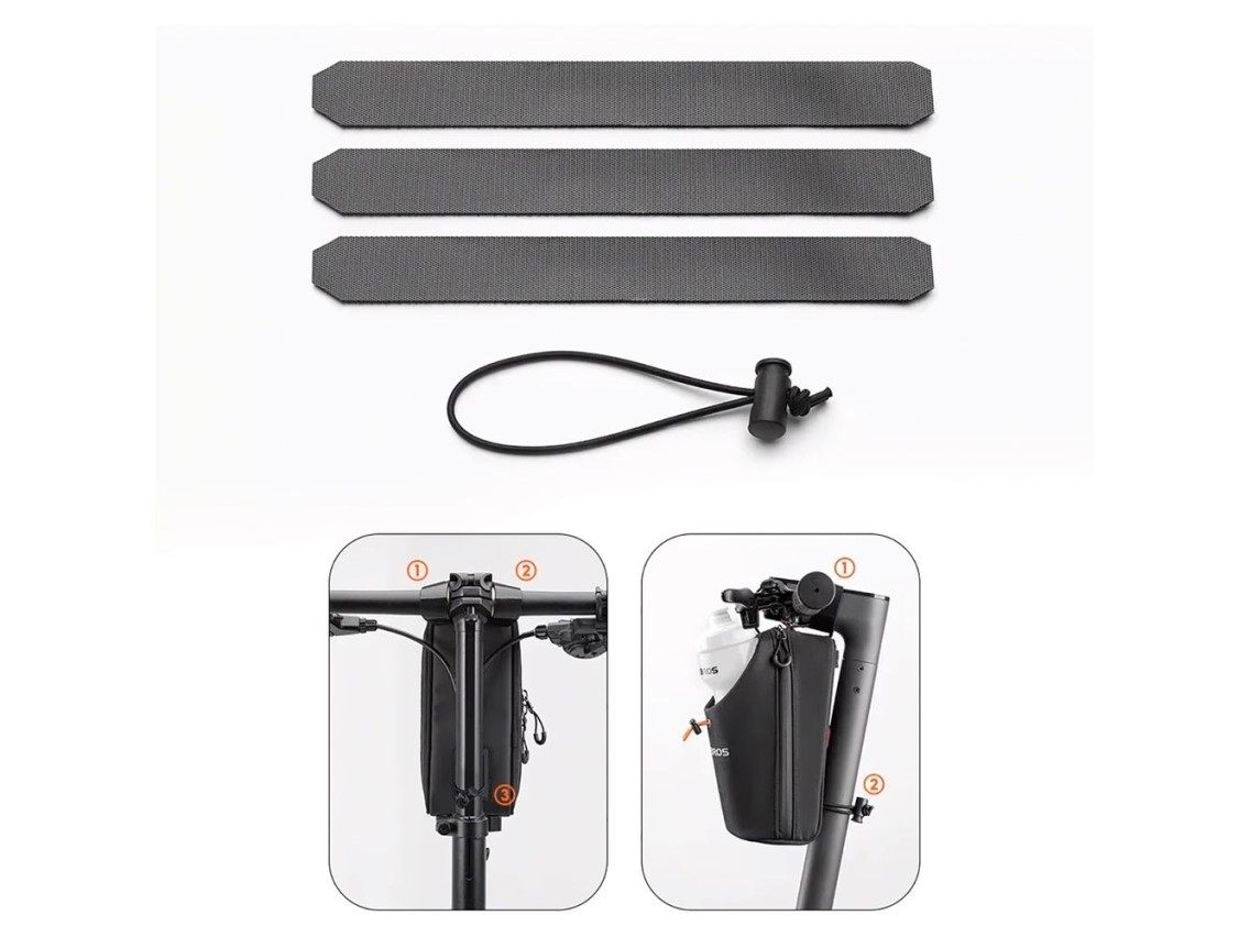 Bolsa para manillar Rockbros P002 compatible con patinetes y bicicletas urbanas plegables, 1,5 L - N