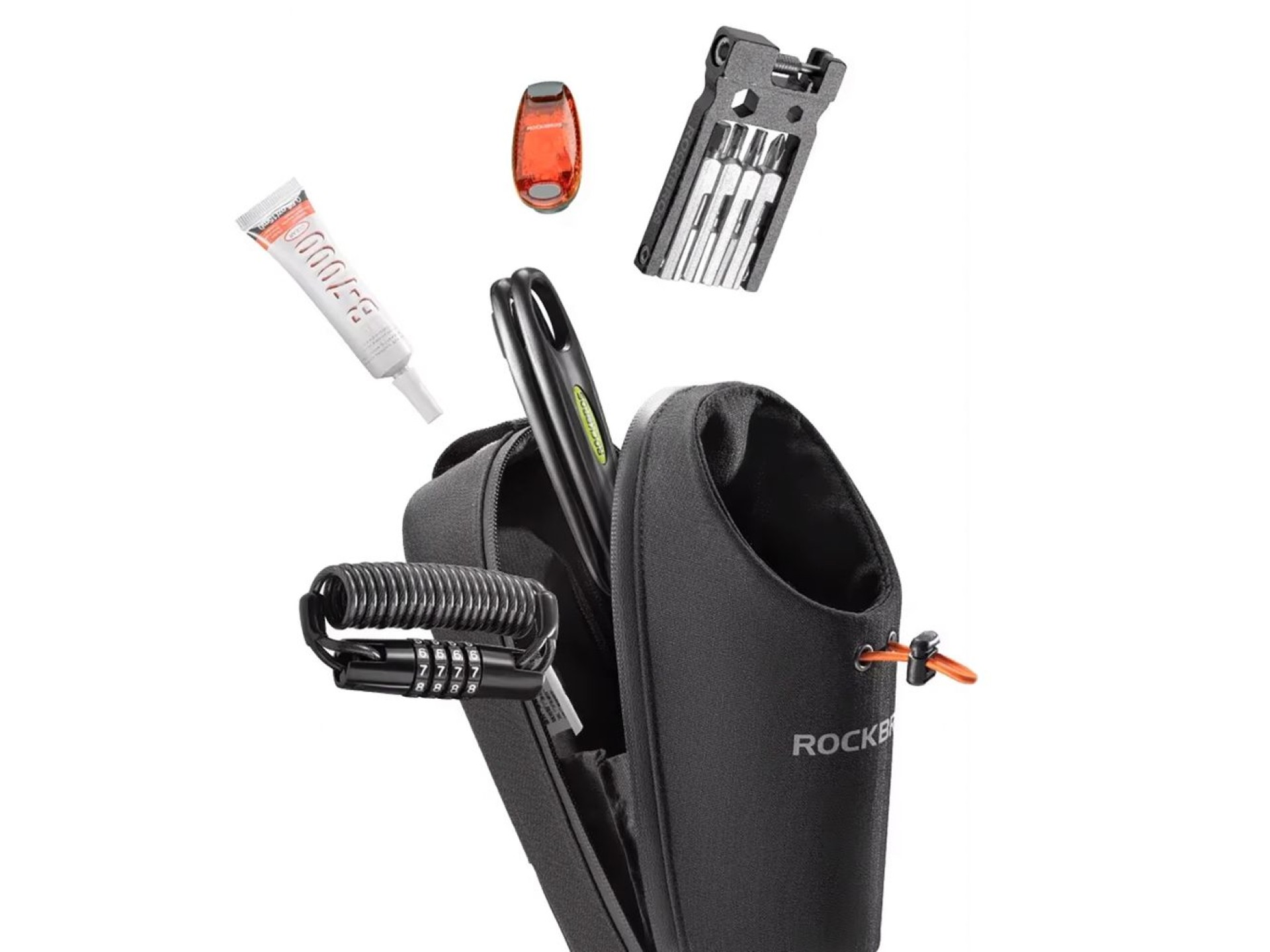 Bolsa para manillar Rockbros P002 compatible con patinetes y bicicletas urbanas plegables, 1,5 L - N