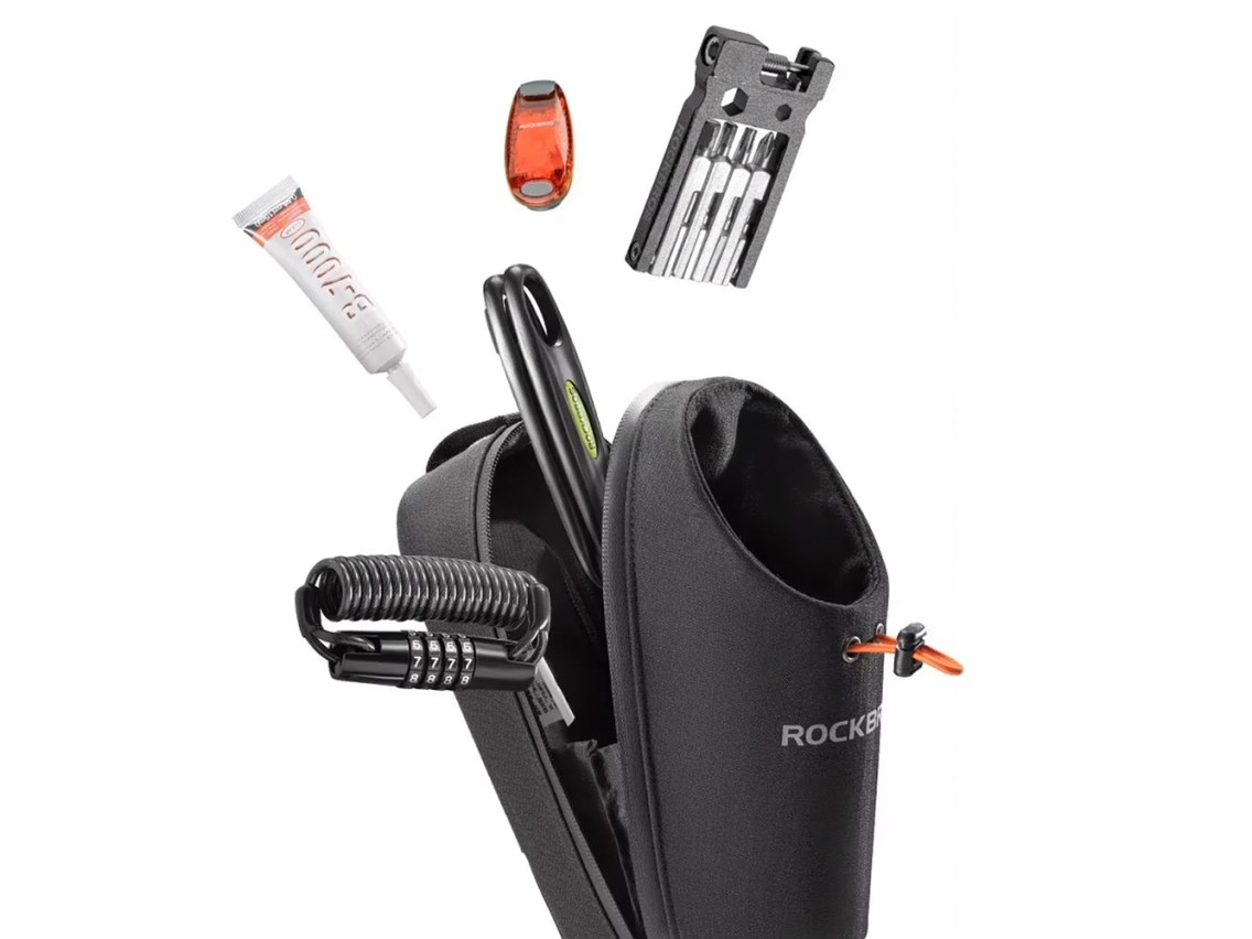 Bolsa para manillar Rockbros P002 compatible con patinetes y bicicletas urbanas plegables, 1,5 L - N