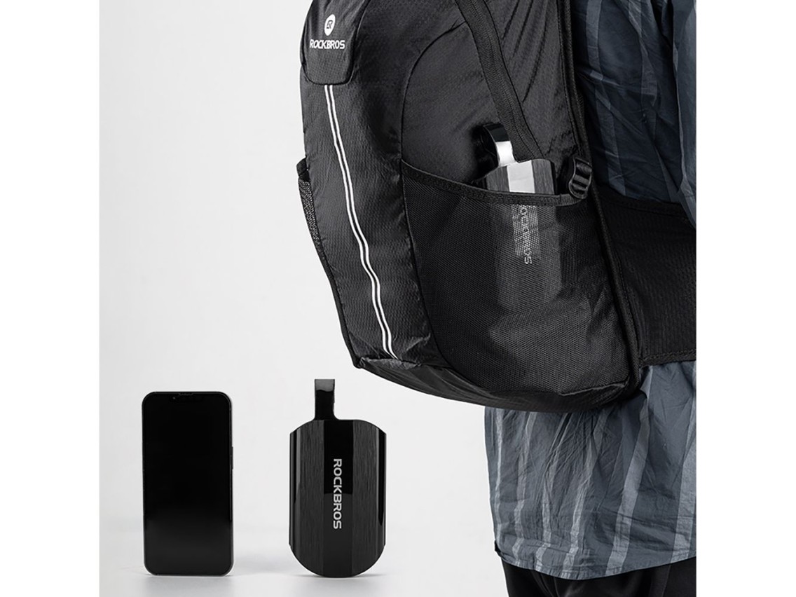 Conjunto de para-lamas telescópicos dobráveis ??Rockbros FK-810 para bicicleta - Preto