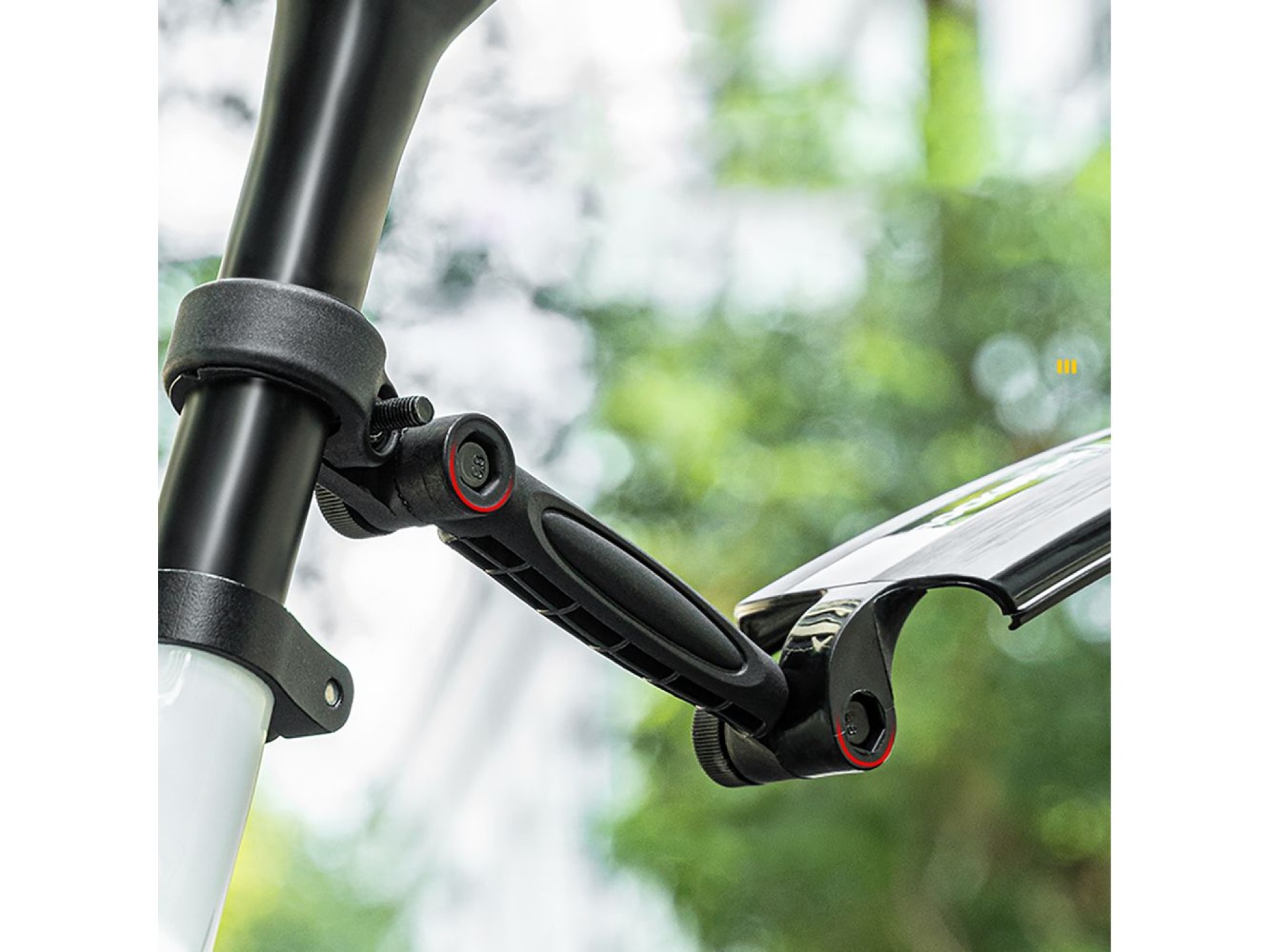 Conjunto de para-lamas telescópicos dobráveis ??Rockbros FK-810 para bicicleta - Preto