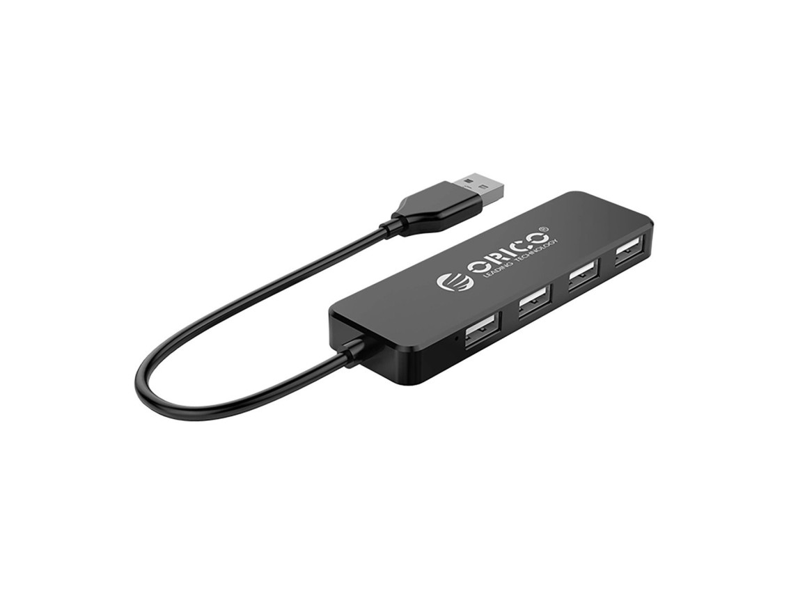 Estação de acoplamento Orico FL01 USB-A com 4 portas USB-A 2.0 - Preta