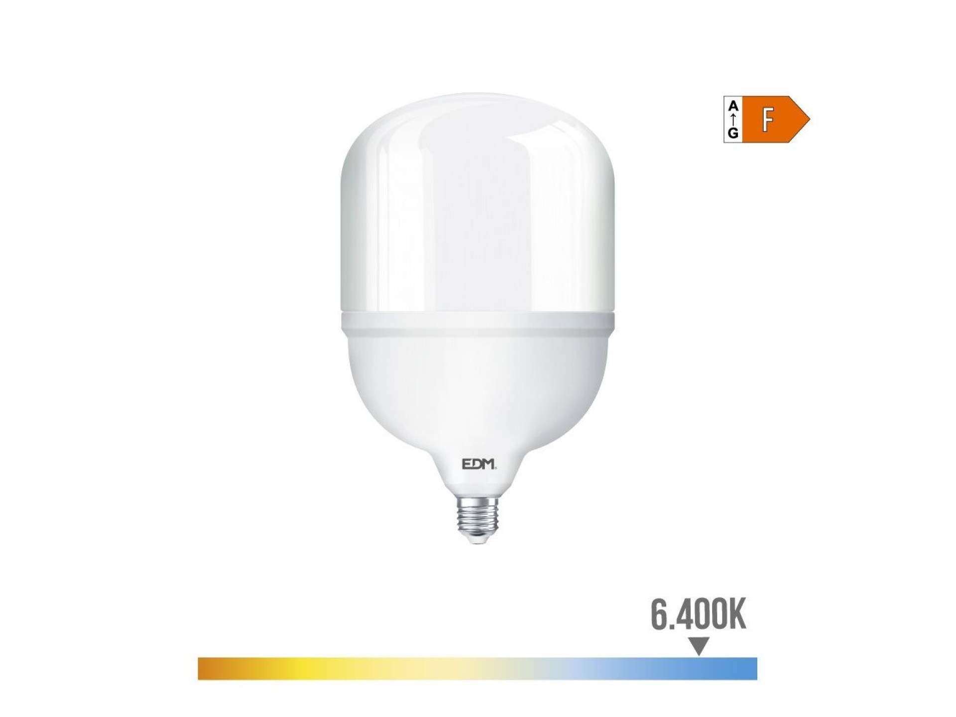 Lâmpada led industrial, t160, e27, 60 w 6490 lm, 6400 k, luz fria, 220-24 v~ ø160 x 264 mm