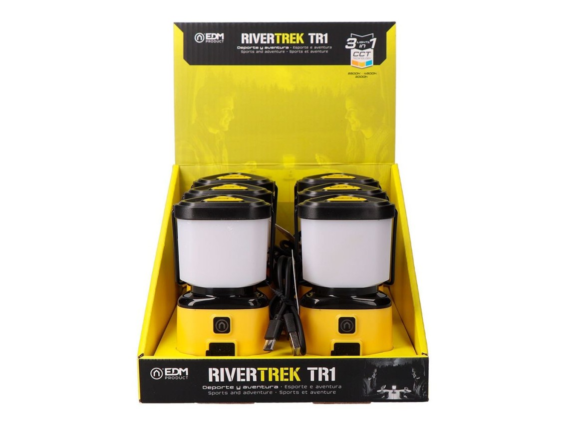 Lanterna recarregável rivertrek tr1, 500 lm, 5 w, 3 ctt, power bank