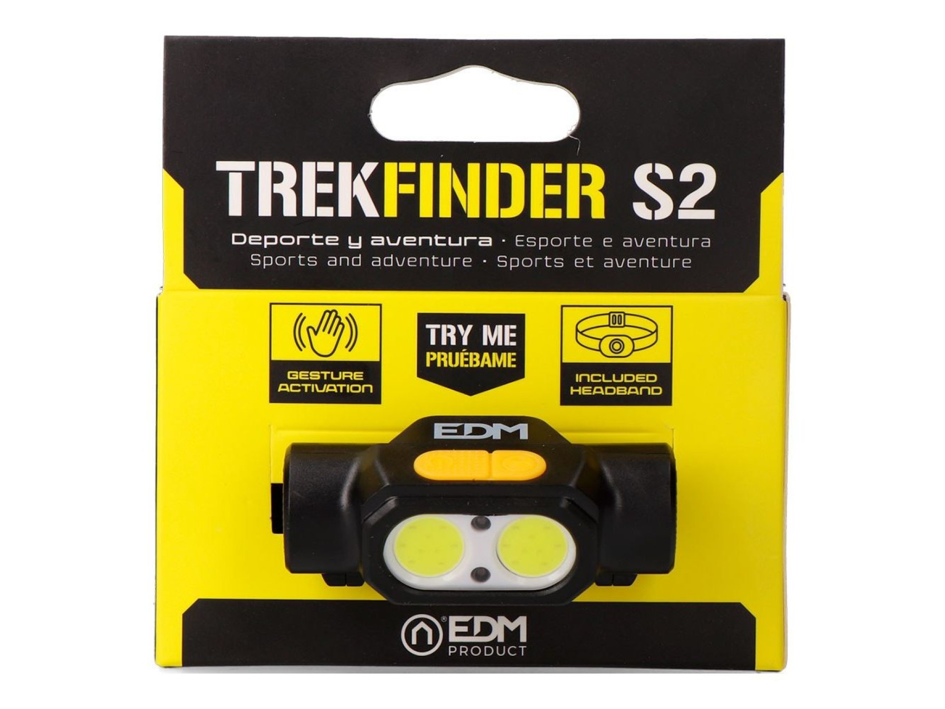Lanterna de cabeça trekfinder s2, 250 lm, 3 w, com ativação por gestos