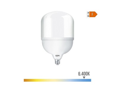 Industrial led bulb, t160, e27, 60 w 6490 lm, 6400 k, cold light, 220-240 v~ �160 x 264 mm