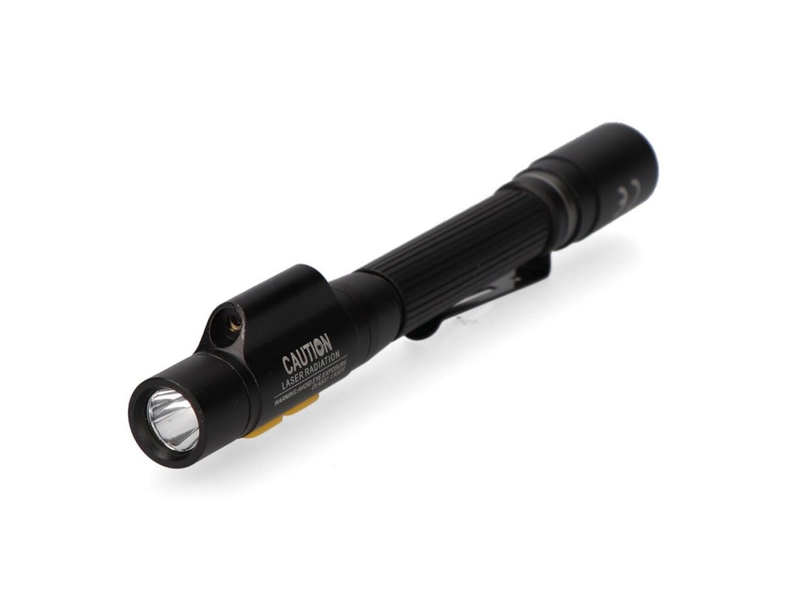 Linterna led/puntero laserstrike, tipo pluma, recargable, 250 lm