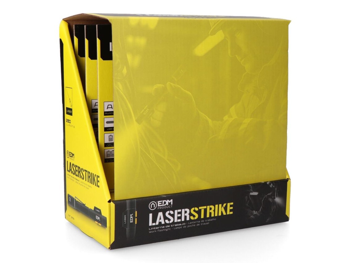 Linterna led/puntero laserstrike, tipo pluma, recargable, 250 lm