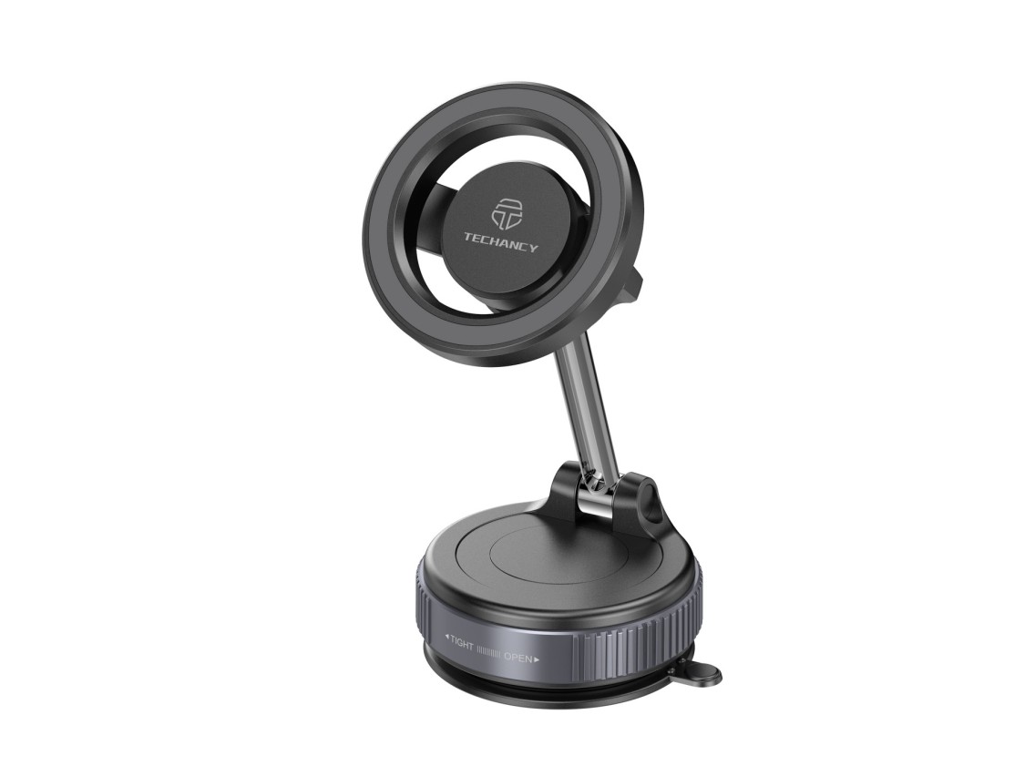 Techancy TI2348 Magnetic Car Mount with Vacuum Suction Cup, MagSafe Compatible, 360 Degree Rotation,