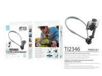 Techancy TI2346 Neck Support for Cameras and Mobile Phones with 70cm Flexible Arm, Hands-Free, Grey