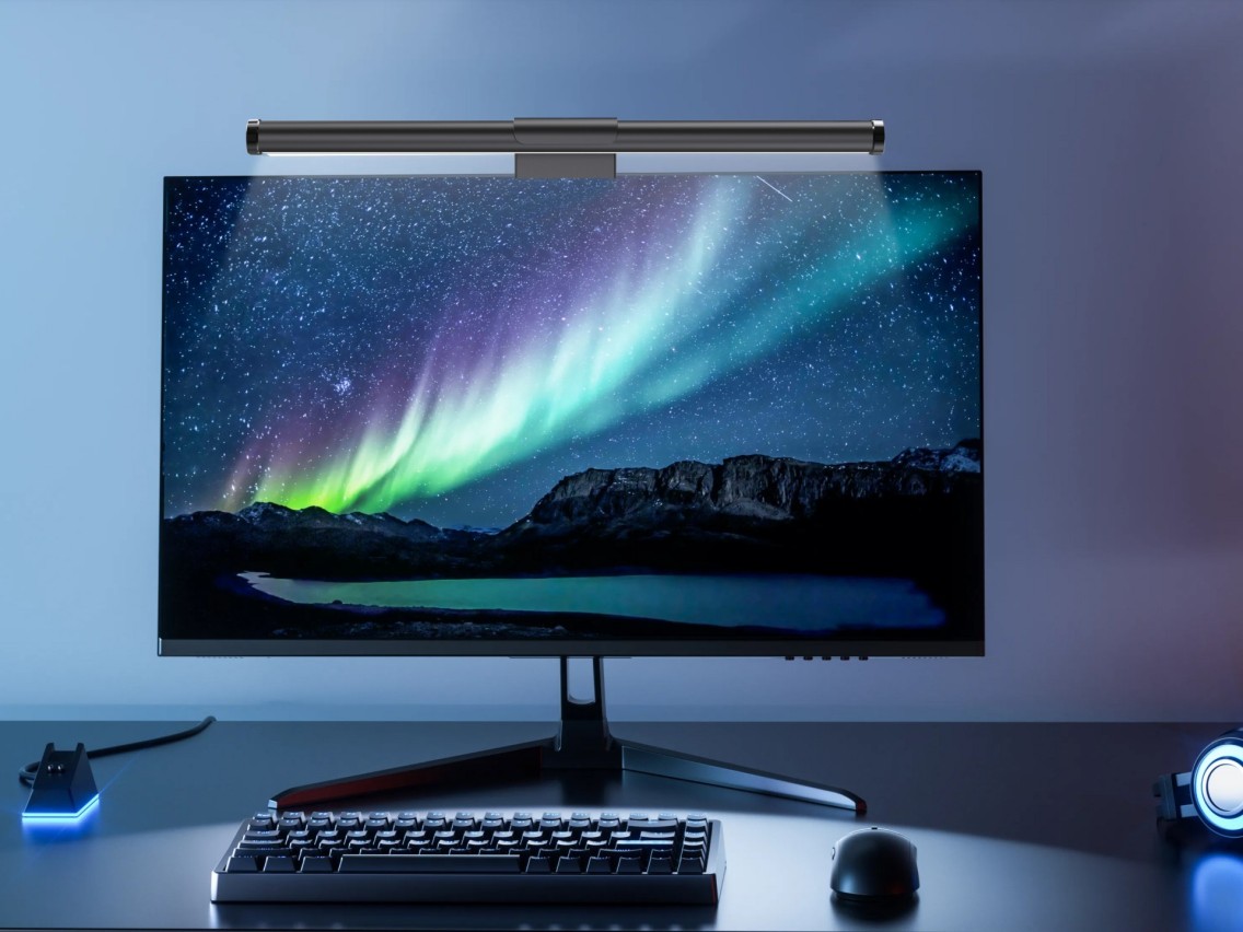 Techancy Barra de Luz para Monitor KR1504 com Controlo Tatil, 3 Temperaturas de Cor, USB, para Escri