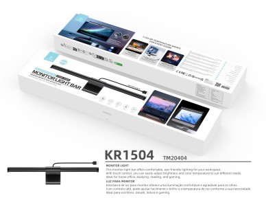 Techancy Barra de Luz para Monitor KR1504 com Controlo Tatil, 3 Temperaturas de Cor, USB, para Escri