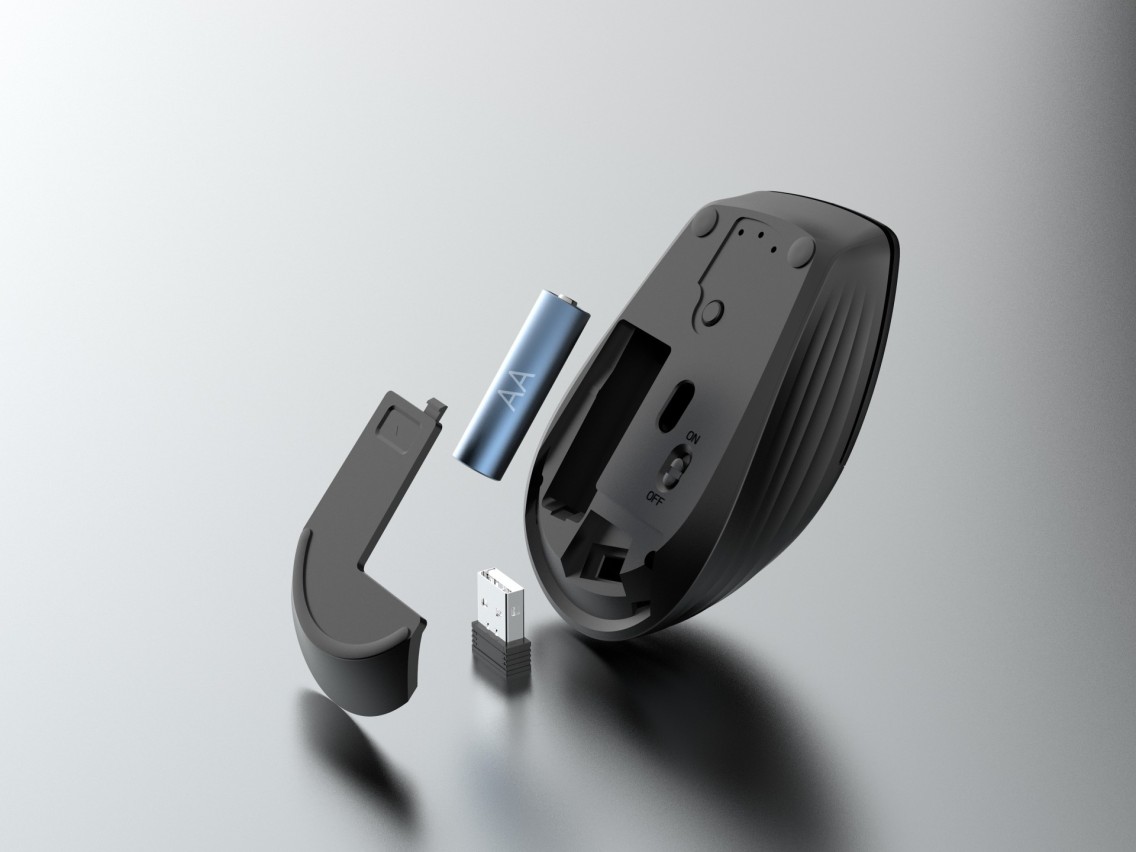 TECHANCY TJ6124 2.4 GHz Silent Wireless Mouse with USB Receiver