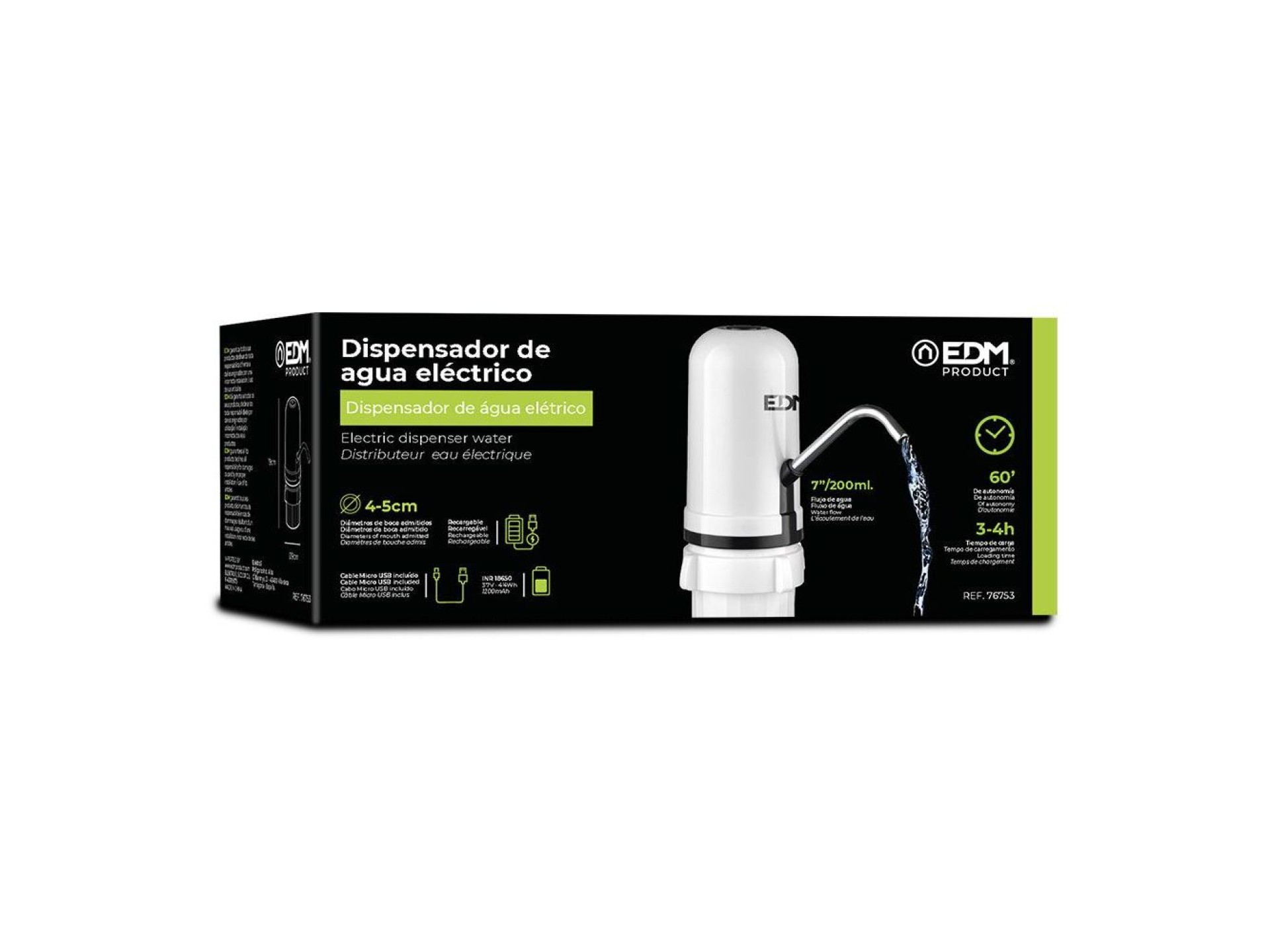 Dispensador eletrónico para garrafões de água edm