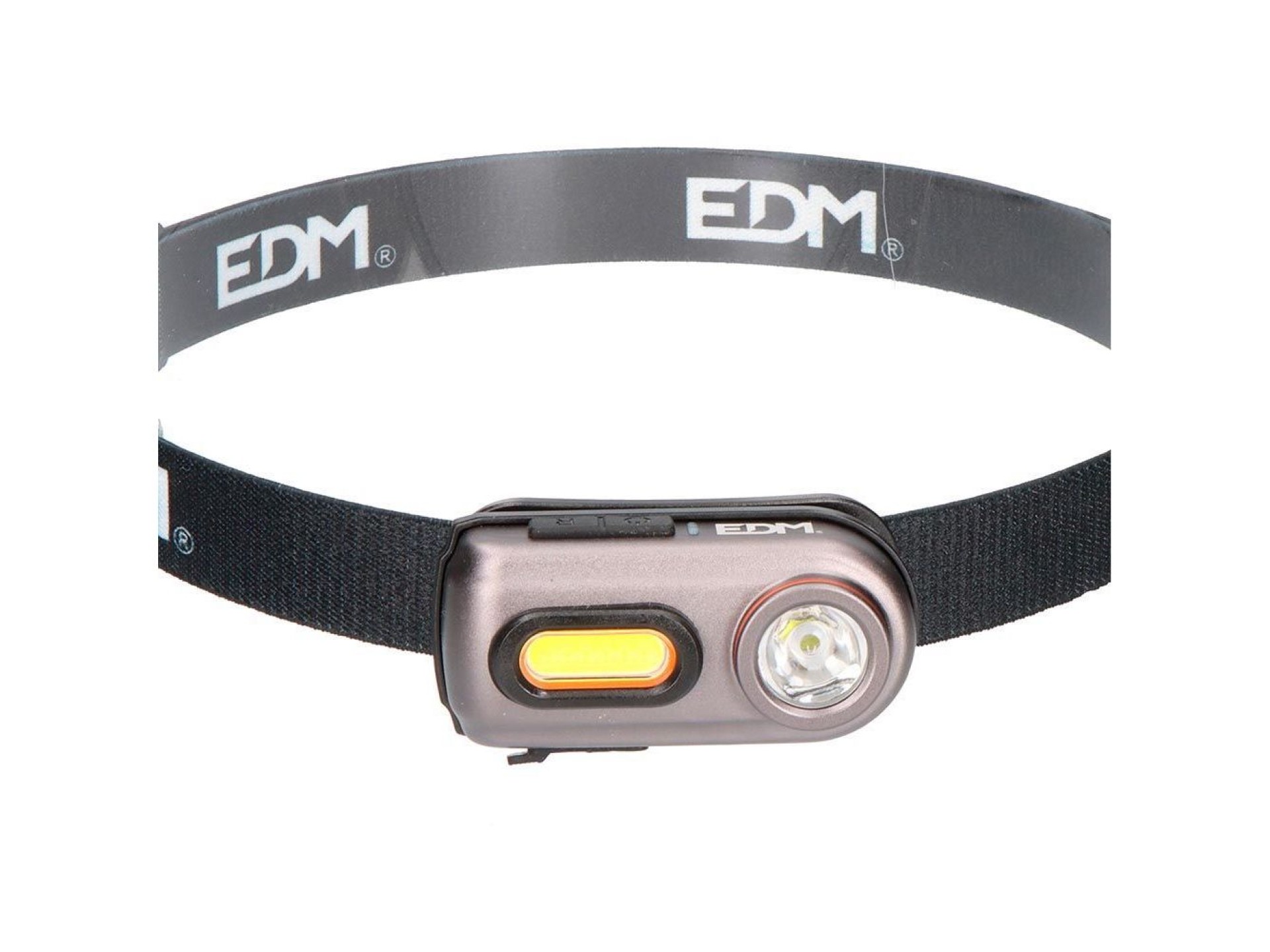 Lanterna led frontal recarregável, 2 leds, 400 lm, 5 w, 63 x 25 x 33 mm