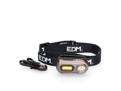 Lanterna led frontal recarreg�vel, 2 leds, 400 lm, 5 w, 63 x 25 x 33 mm