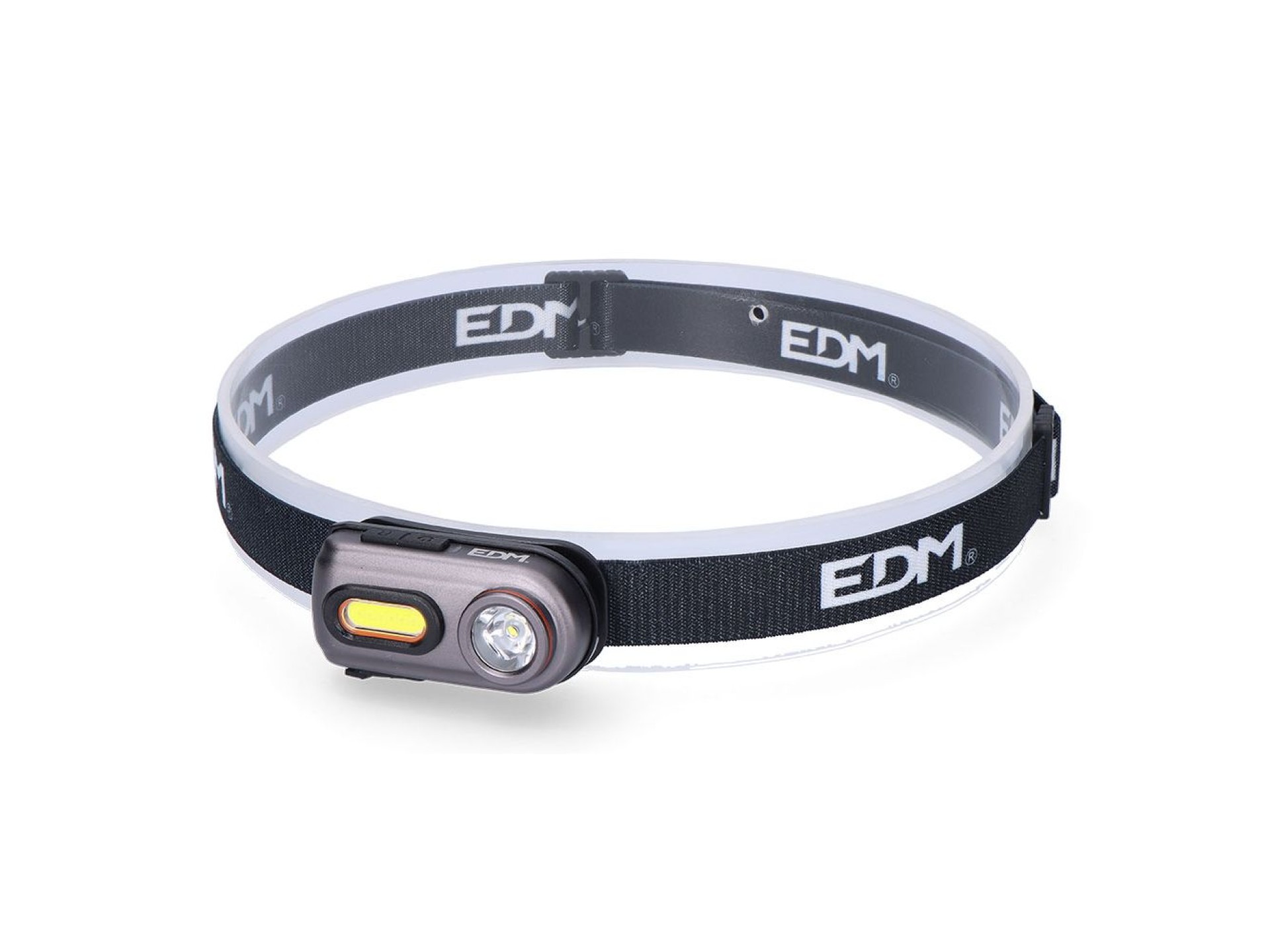 Lanterna led frontal recarregável, 2 leds, 400 lm, 5 w, 63 x 25 x 33 mm