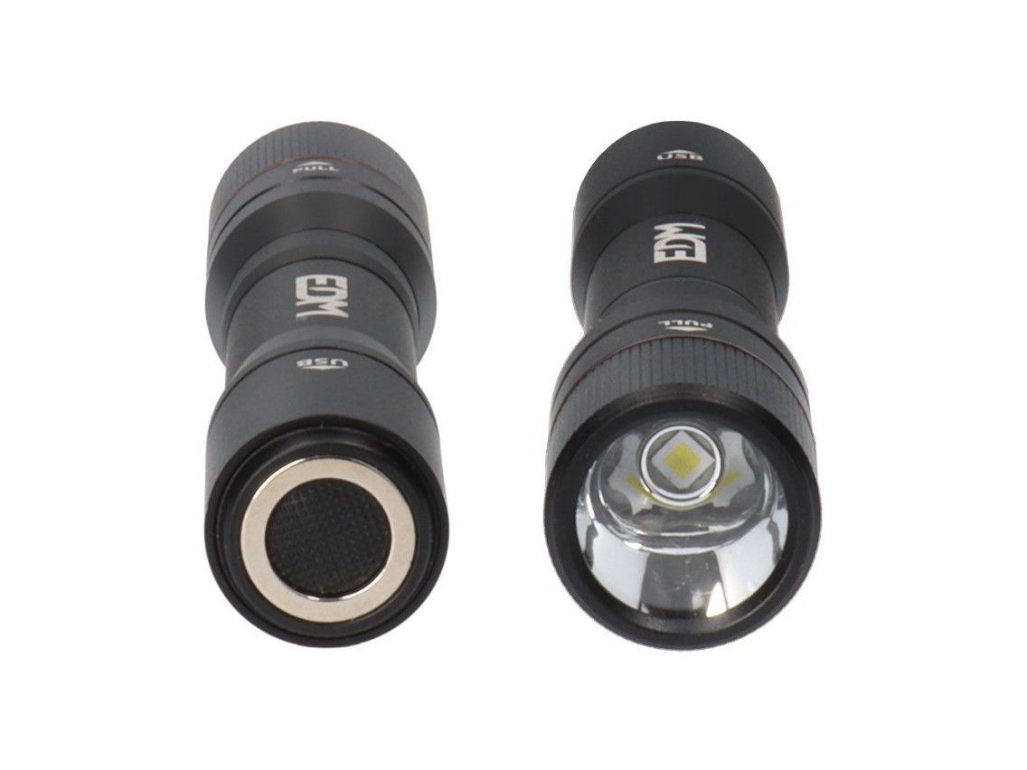 Lanterna de 1 led wild force kv2 20w 1800 lm, corpo alumínio, recarregável, power bank