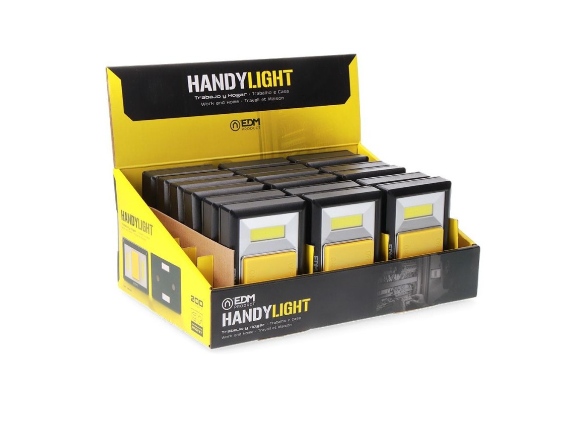 Lanterna led handy light, base adesiva/imanada 200 lm 4xaaa (incluídas)
