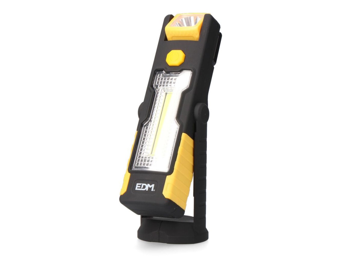 Lanterna led xl free work, dupla função com gancho + íman 3 x aaa (pilhas incluídas)