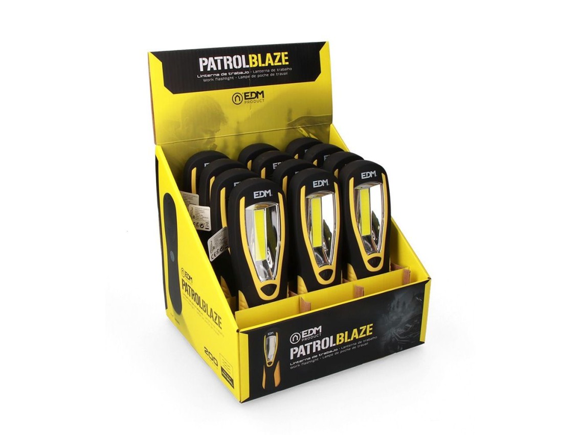 Lanterna led xl patrol blaze, 5 w 200 lm, com gancho + íman 3 x aa (pilhas incluídas)