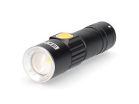 Mini lanterna com zoom 1 led 120lm/40lm/ flash 9.000k recarreg�vel com usb.