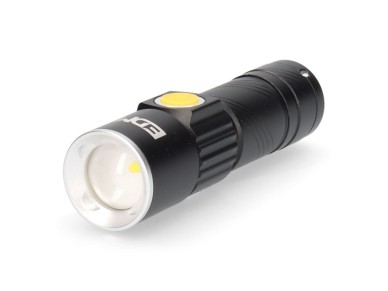 Mini lanterna com zoom 1 led 120lm/40lm/ flash 9.000k recarreg�vel com usb.