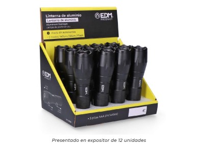 Lanterna led tactical force, zoom, alum�nio, 3 w 140 lm 3xaaa (inclu�das)