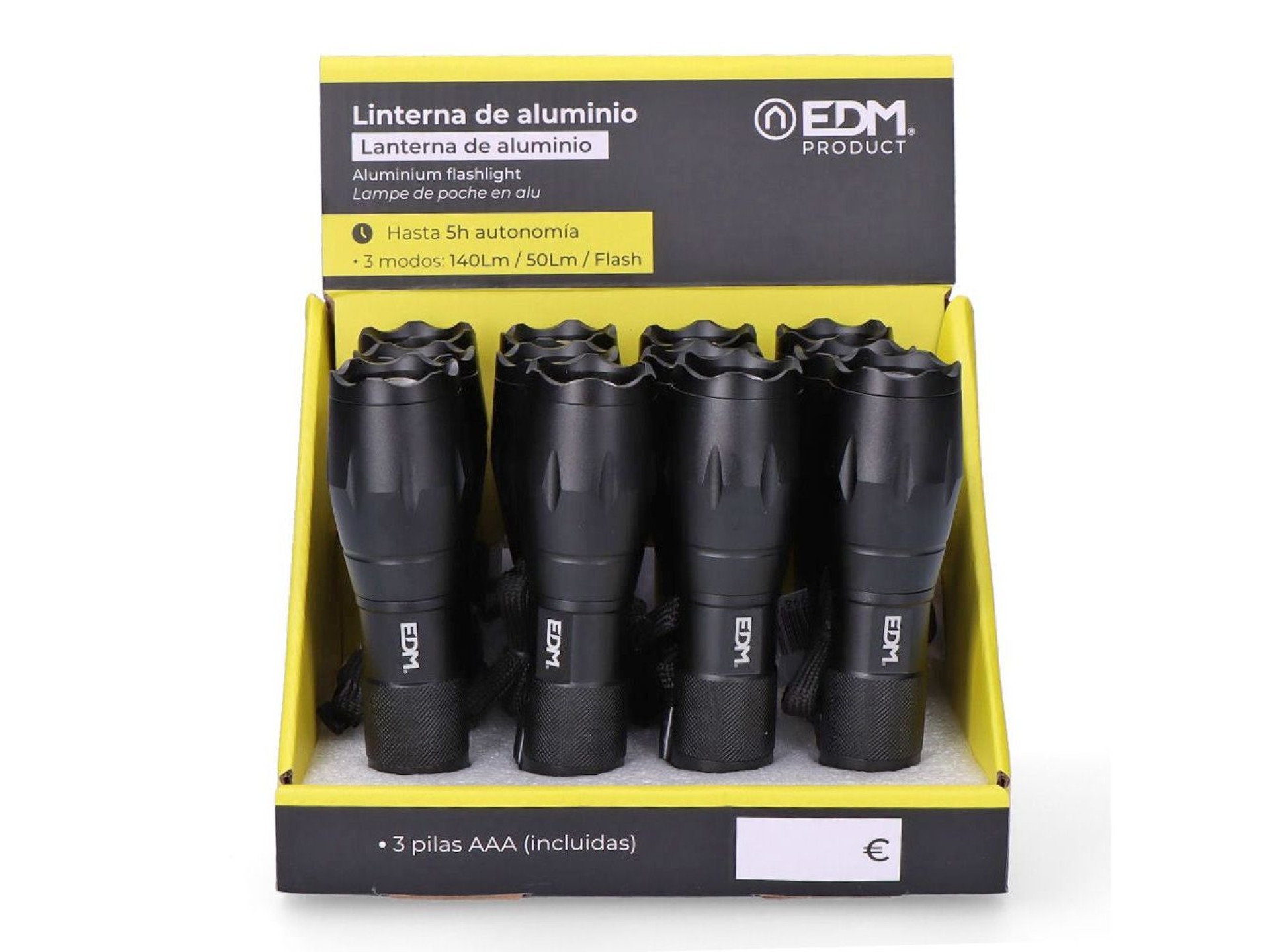 Lanterna led tactical force, zoom, alumínio, 3 w 140 lm 3xaaa (incluídas)