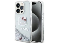 Capa Hello Kitty com glitter líquido e pingente em formato de cabeça de gatinho para iPhone 15 Pro - Capa Hello Kitty com glitter líquido e pingente em formato de cabeça de gatinho para iPhone 15 Pro -