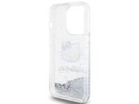 Capa Hello Kitty com glitter líquido e pingente em formato de cabeça de gatinho para iPhone 15 Pro - Capa Hello Kitty com glitter líquido e pingente em formato de cabeça de gatinho para iPhone 15 Pro -