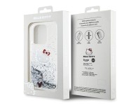 Capa Hello Kitty com glitter líquido e pingente em formato de cabeça de gatinho para iPhone 15 Pro - Capa Hello Kitty com glitter líquido e pingente em formato de cabeça de gatinho para iPhone 15 Pro -