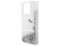 Capa Hello Kitty com glitter l�quido e pingente em formato de cabe�a de gatinho para iPhone 15 Pro M