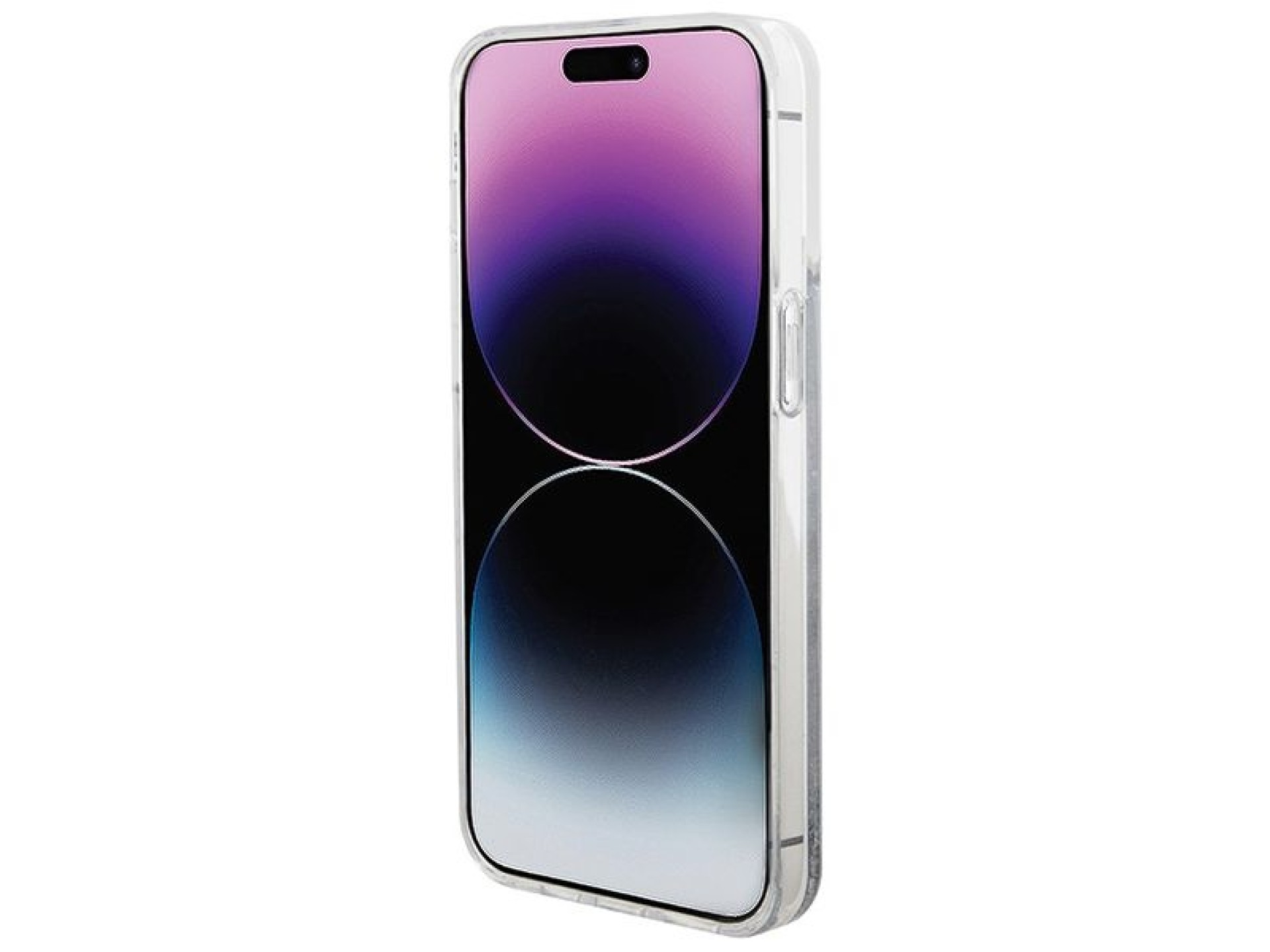Capa Hello Kitty com glitter líquido e pingente em formato de cabeça de gatinho para iPhone 15 Pro M