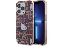 Hello Kitty IML Tags Graffiti case for iPhone 15 Pro - pink Hello Kitty IML Tags Graffiti case for iPhone 15 Pro - pink