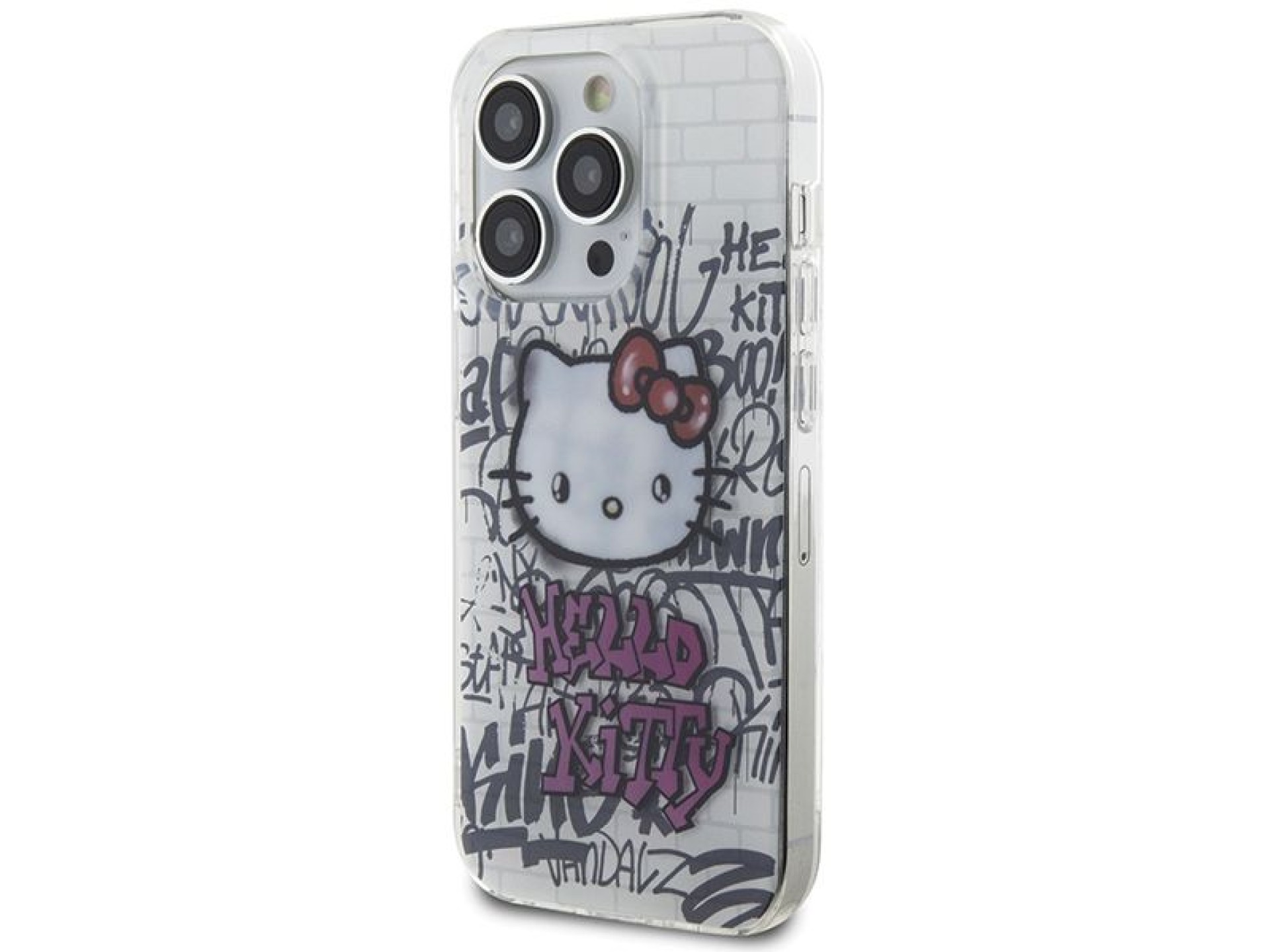 Hello Kitty IML Kitty On Bricks Graffiti case for iPhone 13 Pro / 13 - white