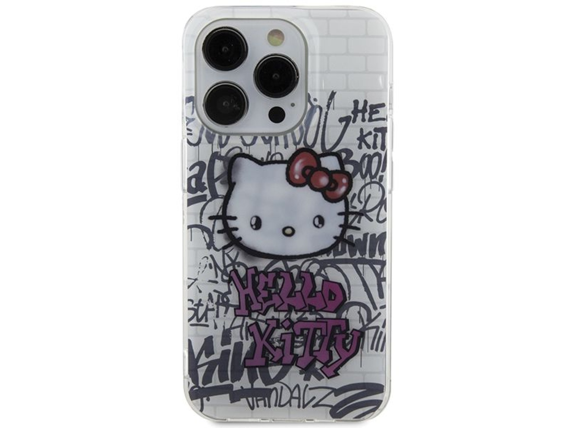 Hello Kitty IML Kitty On Bricks Graffiti case for iPhone 13 Pro / 13 - white