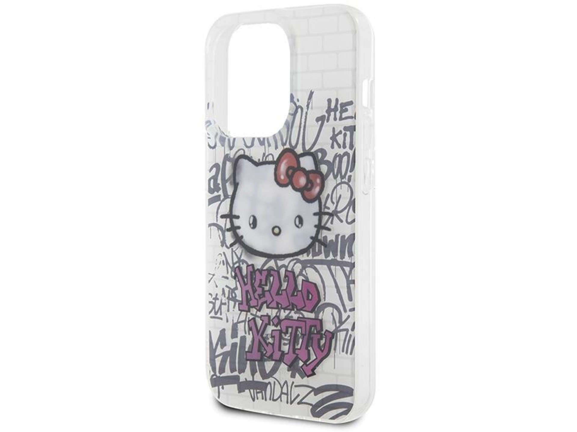 Hello Kitty IML Kitty On Bricks Graffiti case for iPhone 14 Pro Max - white