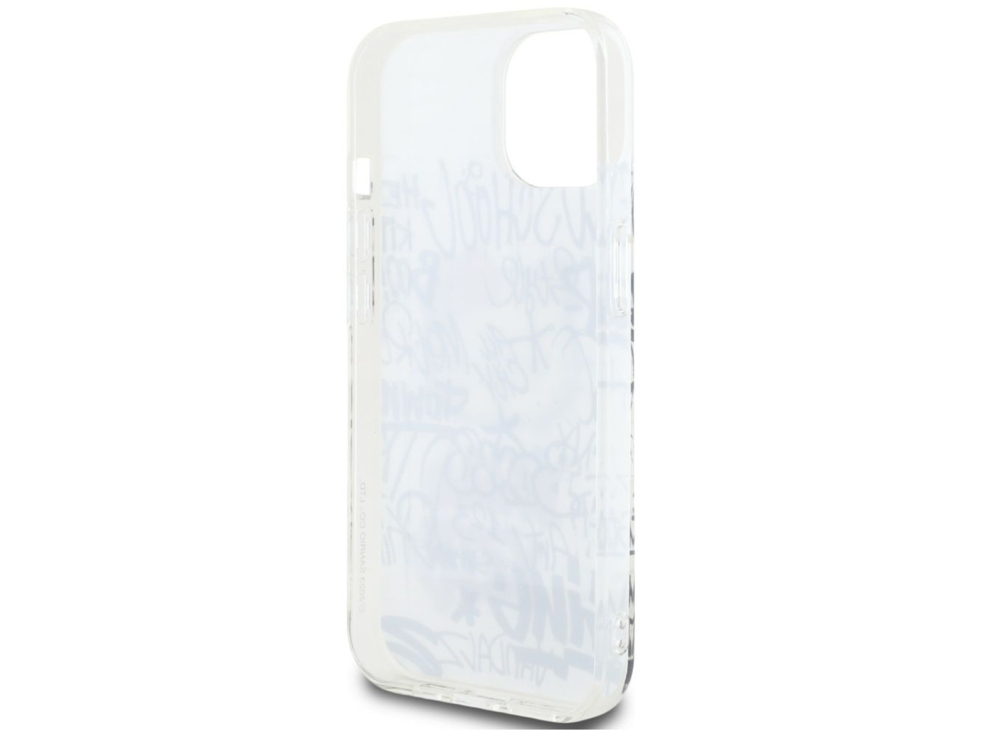 Hello Kitty IML Kitty On Bricks Graffiti case for iPhone 15 - white