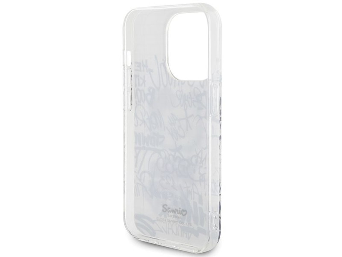 Funda Hello Kitty IML Kitty On Bricks Graffiti para iPhone 15 Pro Max - blanca