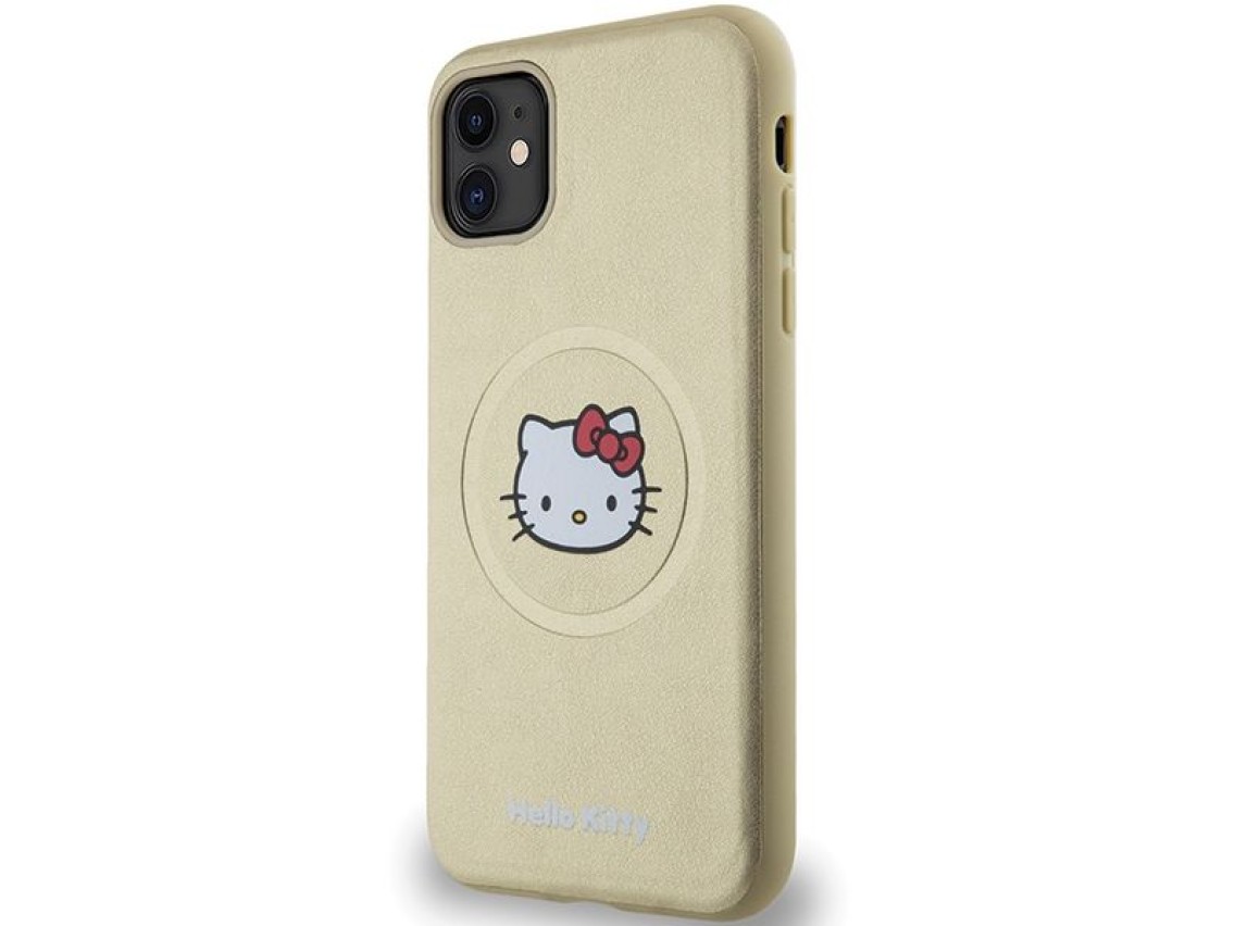 Hello Kitty Leather Kitty Head MagSafe case for iPhone 11 / Xr - gold