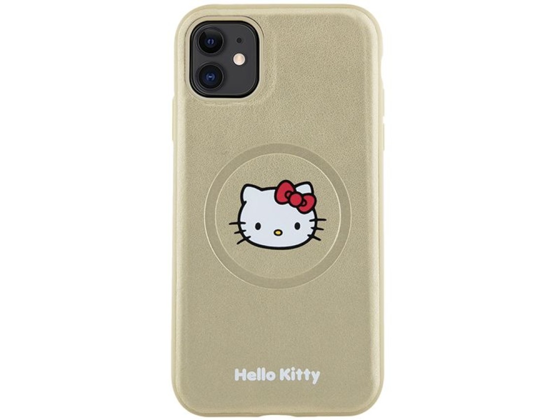 Hello Kitty Leather Kitty Head MagSafe case for iPhone 11 / Xr - gold