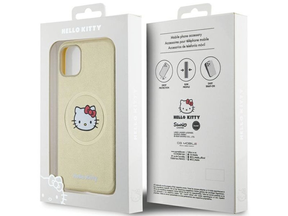 Hello Kitty Leather Kitty Head MagSafe case for iPhone 11 / Xr - gold