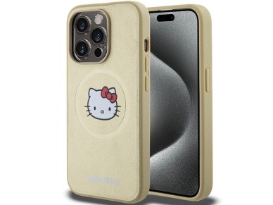 Hello Kitty Leather Kitty Head MagSafe case for iPhone 13 Pro Max - gold Hello Kitty Leather Kitty Head MagSafe case for iPhone 13 Pro Max - gold