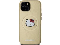 Hello Kitty Leather Kitty Head MagSafe case for iPhone 14 - gold Hello Kitty Leather Kitty Head MagSafe case for iPhone 14 - gold