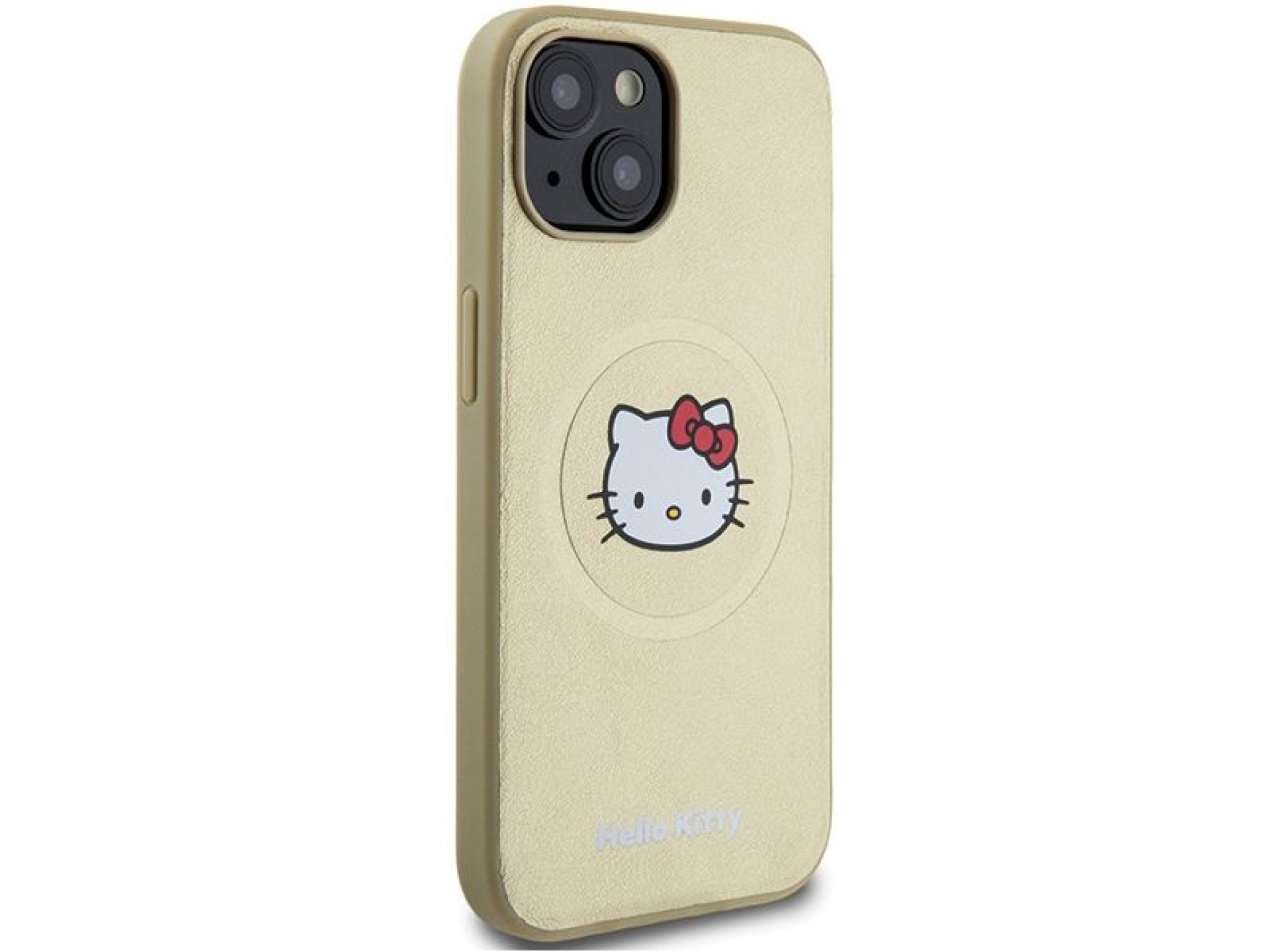 Hello Kitty Leather Kitty Head MagSafe case for iPhone 14 - gold