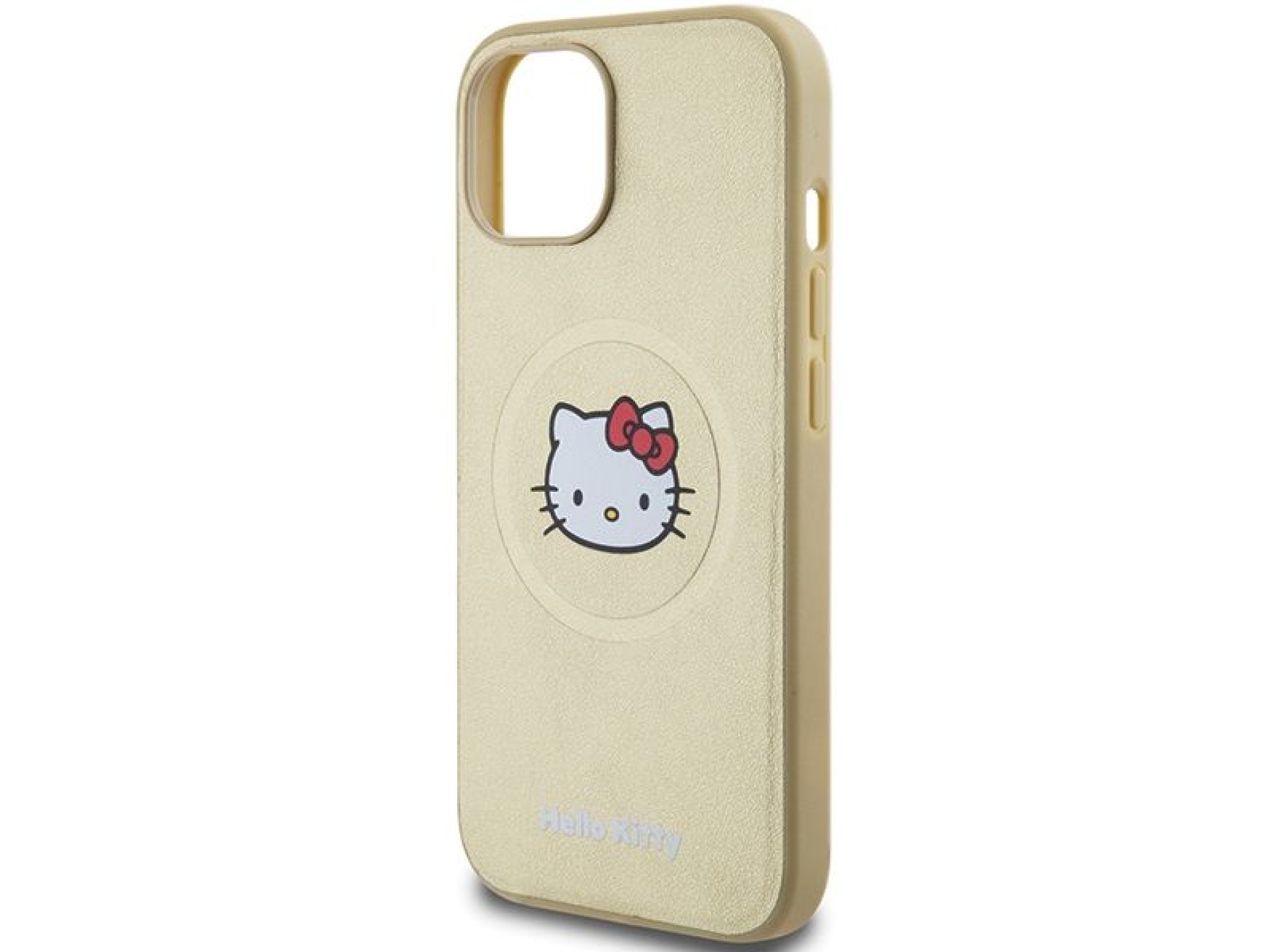 Hello Kitty Leather Kitty Head MagSafe case for iPhone 14 - gold